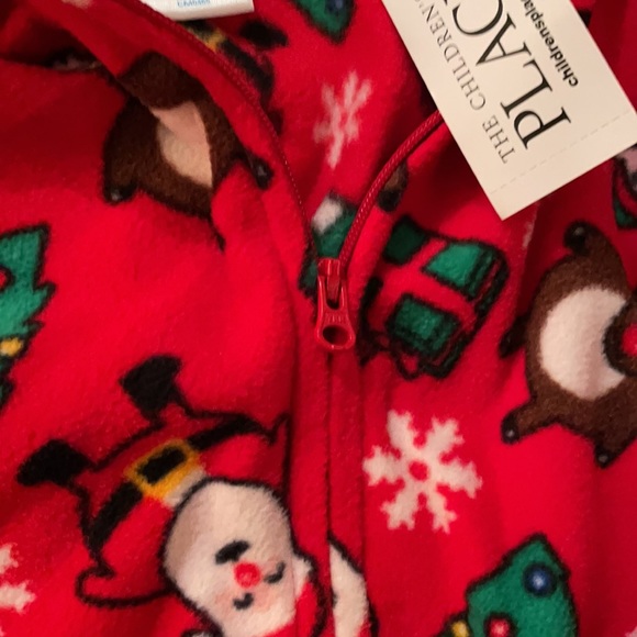 NWT Children’s Place XL14 Hoodie Zip Christmas 🎅🏻 Onesie - Picture 3 of 6